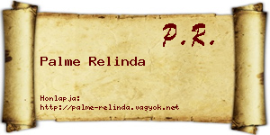 Palme Relinda névjegykártya